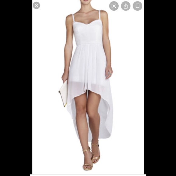 BCBGMAXAZRIA Aiyana Highlow Dress - white - Picture 3 of 5